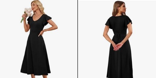 Sampeel Midi Mazi Dress W/Scoop Neck & Tie Back