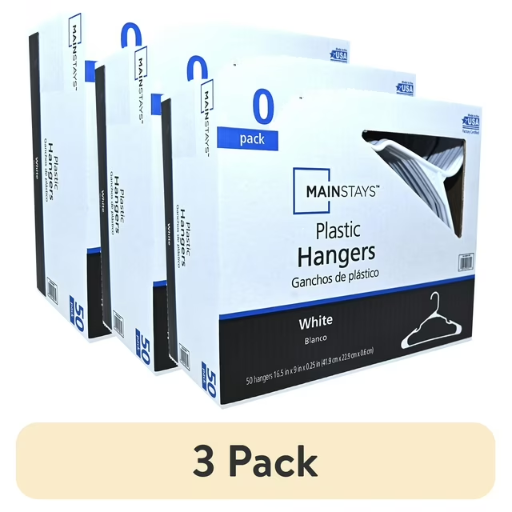 150 Mainstays Plastic Clothes Hangers