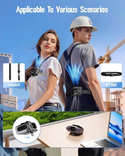 Sweetfull Rechargeable Portable 10000mAh Waist Fans