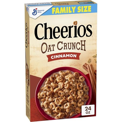 Cheerios Oat Crunch Cinnamon Breakfast Cereal, 24 Oz.