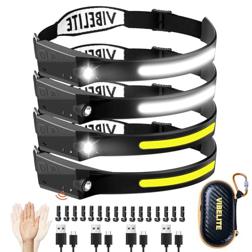 VIBELITE Rechargeable Headlamp Flashlight