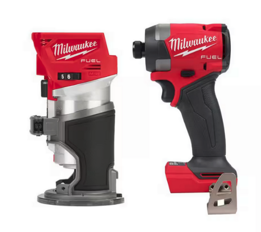 Milwaukee M18 FUEL Cordless Compact Router and Impact Driver