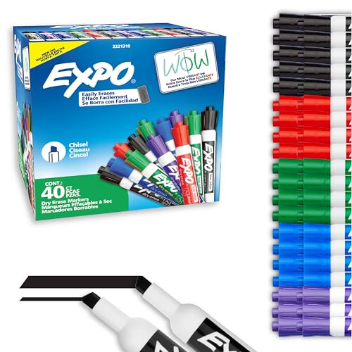EXPO Chisel Tip Dry Erase Markers (Assorted Colors)