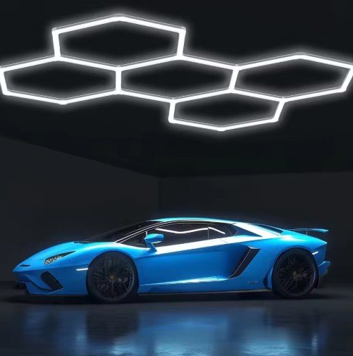 LED Hexagon Garage Light Honeycomb