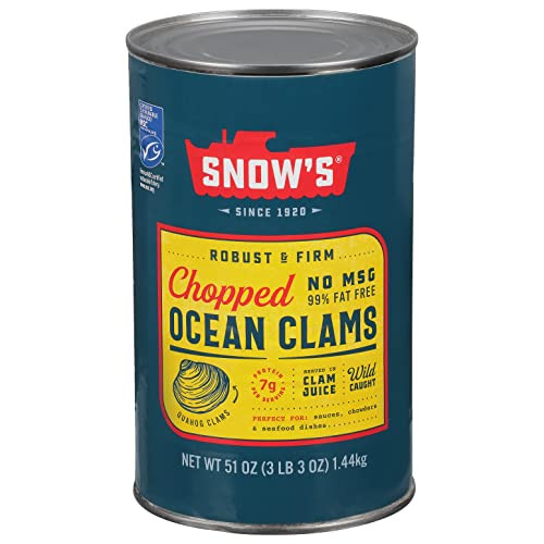 Snow's Ocean Chopped Clams Canned, 3 Lbs, 3 Oz Can.