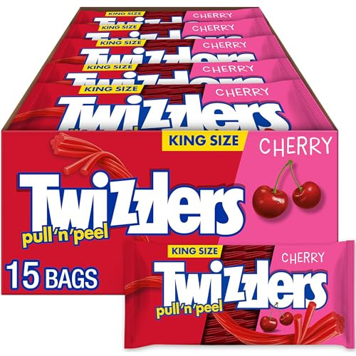 Twizzlers Pull 'N' Peel Cherry King Size Candy Packs