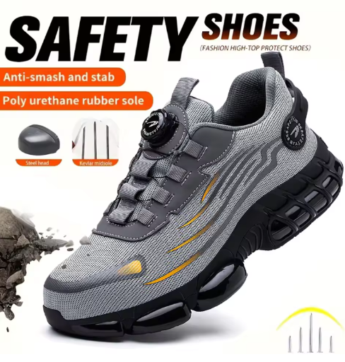 Breathable Lace-Free Soft Sole Work Shoes