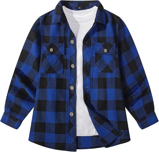 Boys Plaid Flannel  Long Sleeve Shirts
