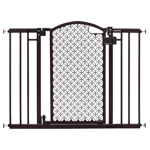 Ingenuity Decorative Panel Tall Baby Gate & Dog Gate 28"-42" Wide 30" Tall Espresso