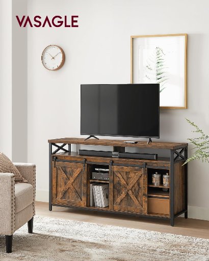 VASAGLE Insustrial Design Entertainment Center For 65" TV's