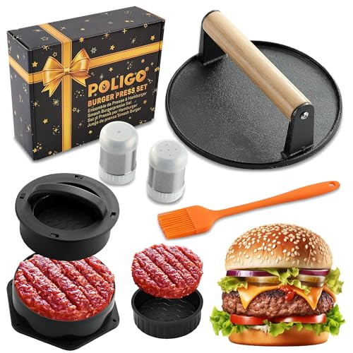 POLIGO 5PCS Smash Burger Press Kit