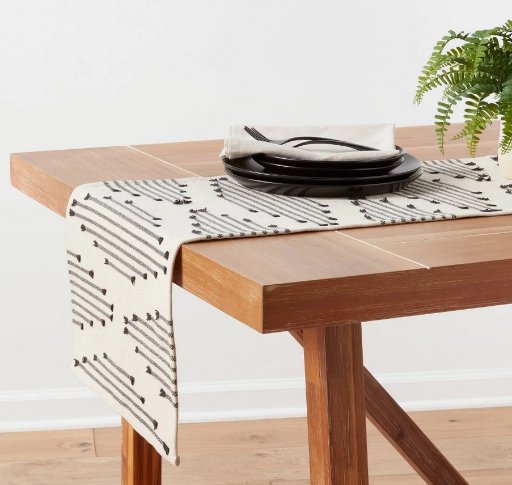 Cotton Modern Diamond Table Runner