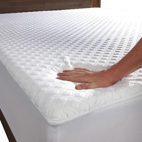 SafeRest Waterproof Mattress Protector Queen Size - Viscose Derived from Bamboo