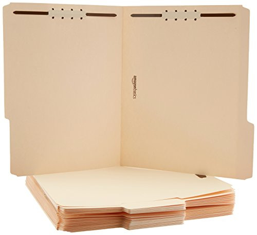 Amazon Basics Manila File Folders with Fasteners