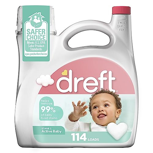 Dreft Stage 2 Active Baby Liquid Laundry Detergent 4-Pack