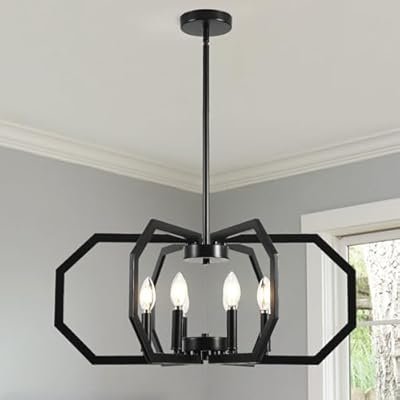 6-Light Black Chandelier