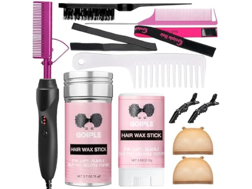 12-Pc Electric Hair Straightening Kit
