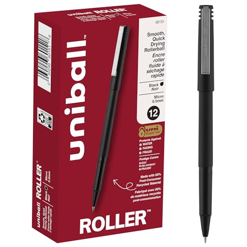 uniball Roller Rollerball Pens 12-Pack 0.5mm Black Deal