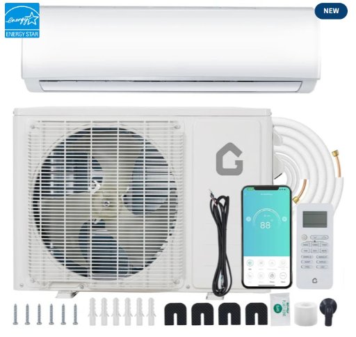 GARVEE Mini Split AC/Heating System with Wi-Fi
