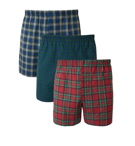 Hanes Men's Woven Boxers 3 Pack