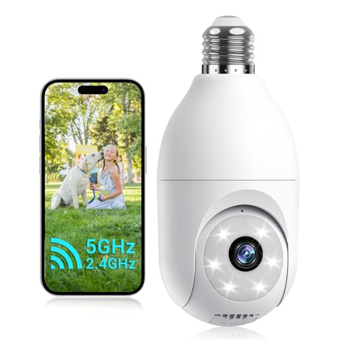 Light Bulb Security Camera with AI Human Detection