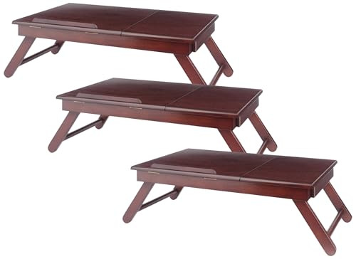Winsome Alden Foldable Wood Bed Tray Lap Desk (3-Pack)