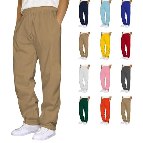 Baggy Sweatpants Men Comfy Lounge Straight Leg Athletic Joggers