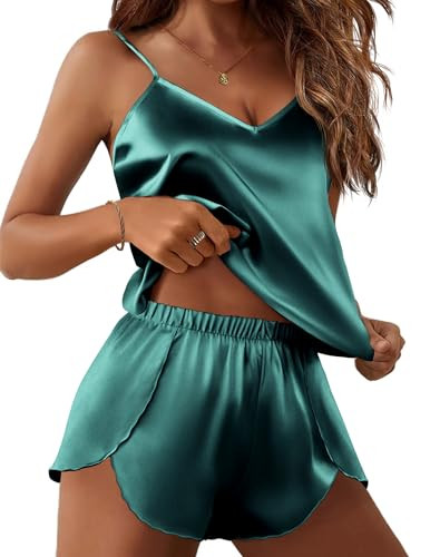 Ekouaer Satin Pajama Set