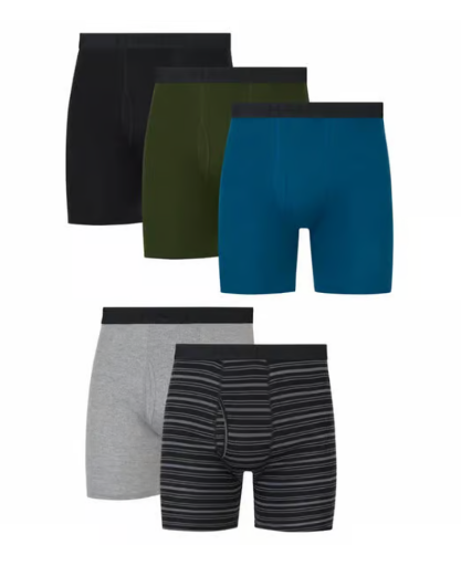 Hanes Ultimate Cotton Boxer Briefs 5-Pack