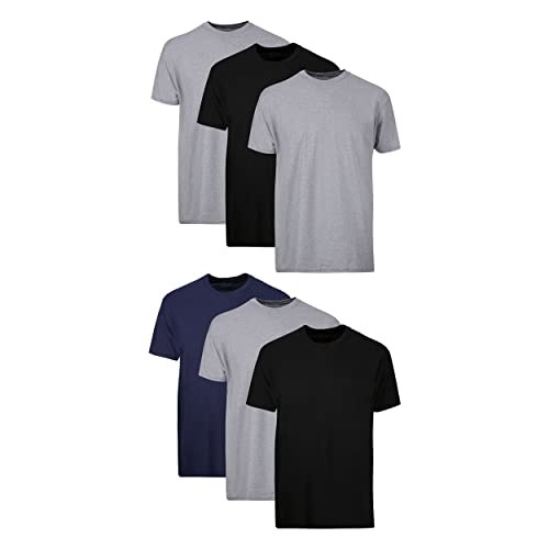 Hanes Men's Moisture-Wicking Crew Tee Undershirts 6-Pack