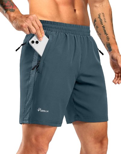 Pudolla Men's 5" or 7" Workout Running Shorts