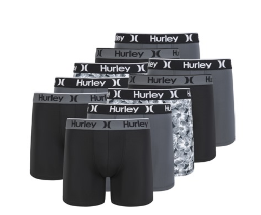 Hurley Men's 10 Pack Printed Boxer Briefs