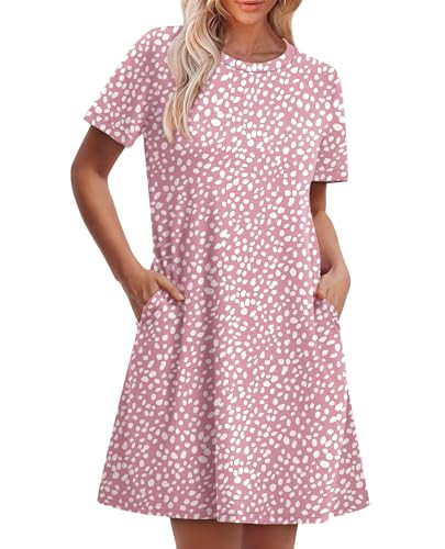 Womens Short Sleeve T Shirt Dresses