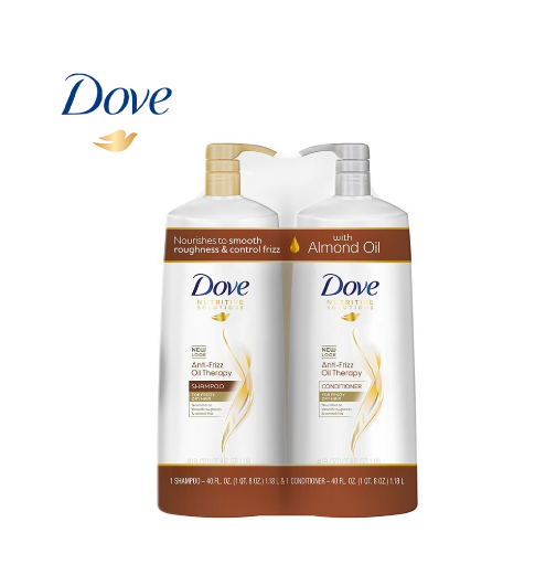 Dove Anti-Frizz Oil Therapy Shampoo & Conditioner Bundle