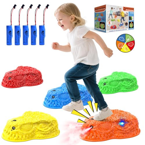 Dino Roaring & Light-Up Stepping Stones