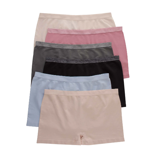 6-Pack Hanes Women's Comfort Flex Fit Seamless Boyshort Underwear