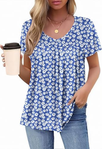 HOTOUCH Women's Short Sleeve Tunic Tops