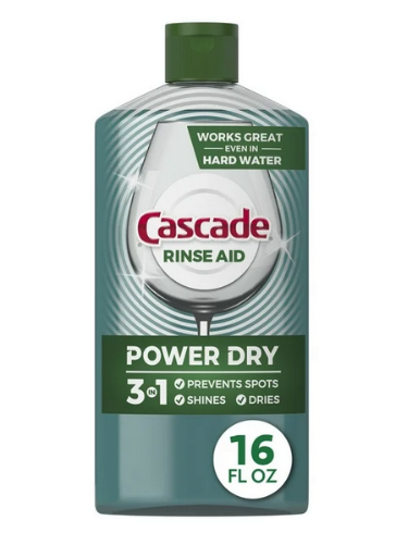 Cascade Platinum Rinse Aid Dishwasher Agent, 16 Fl. Oz.
