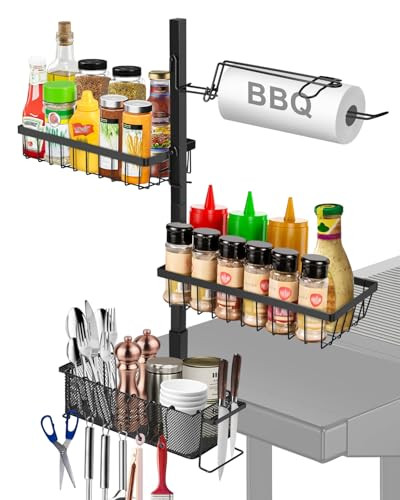 BBQ Grill Caddy with Paper Towel Holder
