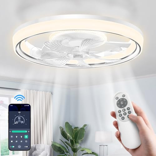 Biukis Modern Ceiling Fans with Lights