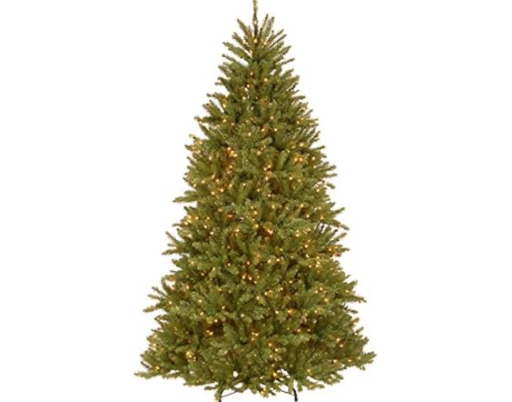 National Tree Company 7.5' Pre-Lit Dunhill Fir Christmas Tree w/ Stand