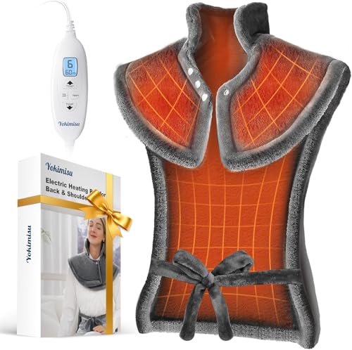 Yokimisu Weighted Electric Heating Pad for Neck, Shoulders & Back 24" x 33"