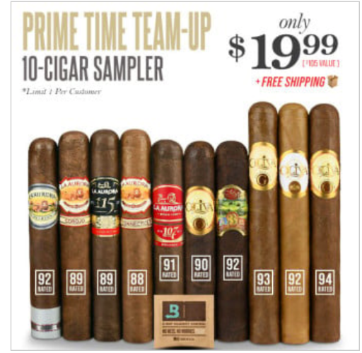 Prime Time Team-Up Cigar Sampler