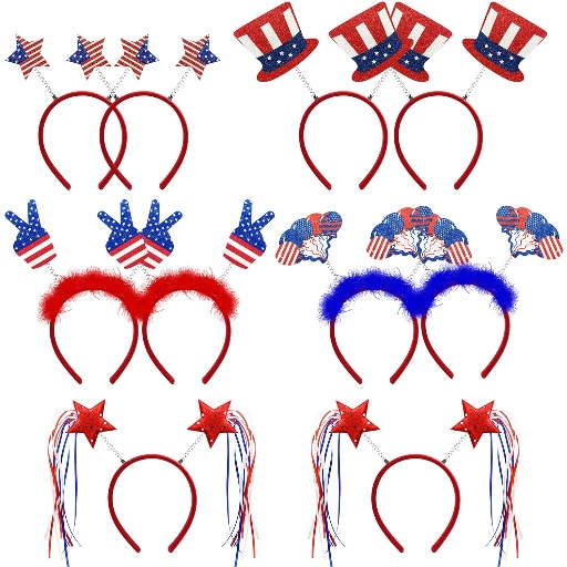 Patriotic Headband 10-Piece Set