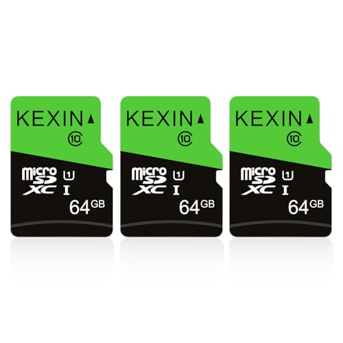 KEXIN 3 Pack 64GB Micro SD Card UHS-I C10 U1