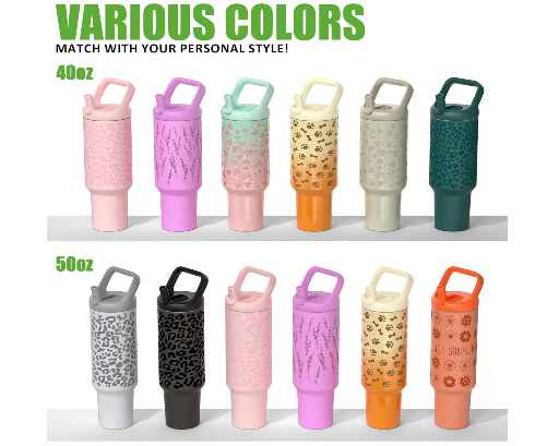 40 oz Tumbler with Handle and Straw