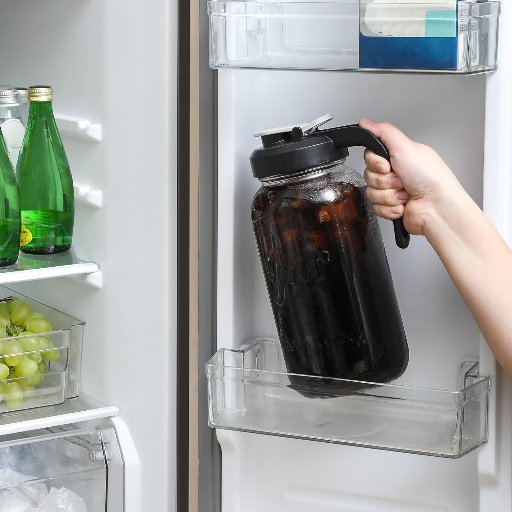 AOZITA 64 Oz. Glass Mason Jar Pitcher with Lid
