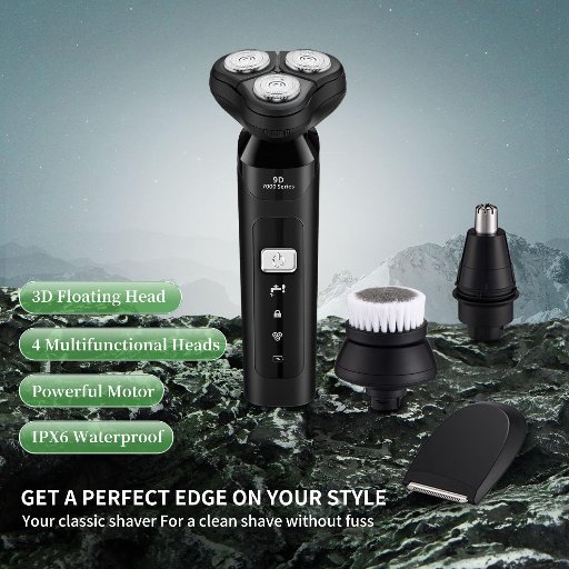 4 in 1 USB Rechargeable Electric Razors for Men