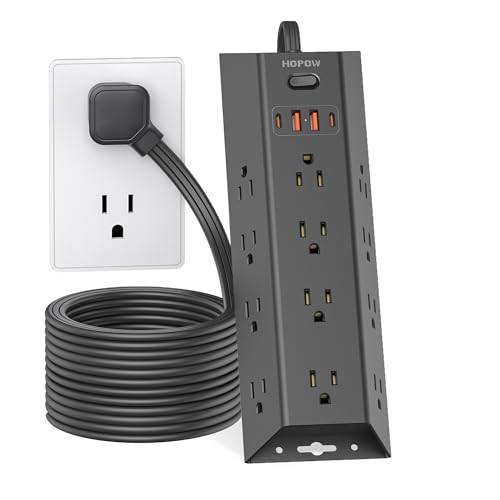 HOPOW 12-Outlet Surge Protector Power Strip