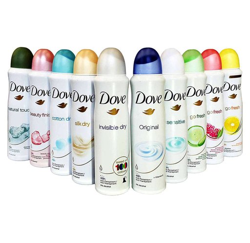 Dove Women's Antiperspirant Deodorant Spray (10-Pack)